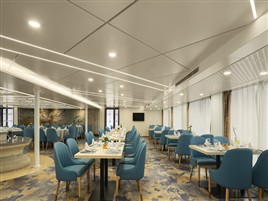 长江三峡华夏二号游轮VIP餐厅